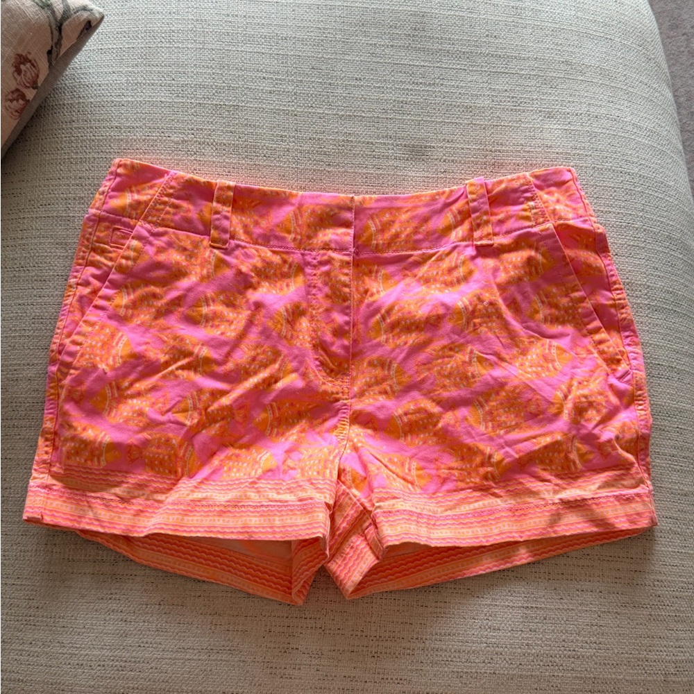 Vineyard Vines Pink and Orange Printed Bermuda Shorts
